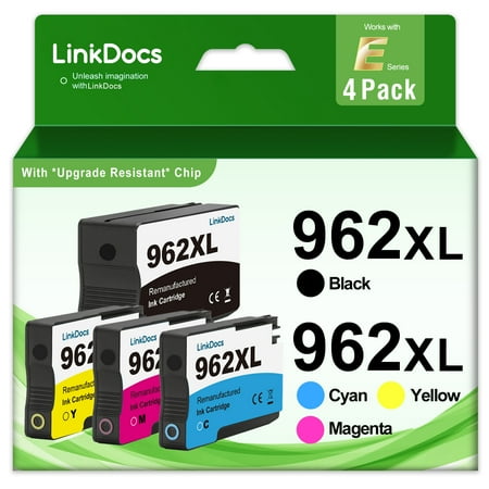 962XL Ink Cartridge for HP 962xl Ink Cartridges for HP ink 962 for HP OfficeJet Pro 9015e 9025e 9010e 9012e 9018e 9020e 9028e 9010 9012 9015 9025 Printer (4 Pack,Black Cyan Magenta Yellow)