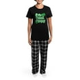 thumbnail image 4 of CafePress - Irish Dancer Pajamas - Women's Short Sleeve Print T-Shirt and Pants Dark Cotton Pajama Set, 4 of 7