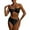 Black, variant on Swimsuits Solid Color Fashion Sexy Three Point Backless Straps Swimsuit Set White Womens Swimsuits