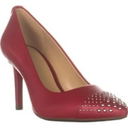 Womens MICHAEL Michael Kors Dorothy Flex Mid Toe Cap Heels, Scarlet, 6.5 US