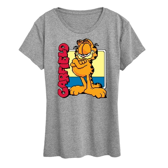 Garfield - Pixel Square - Women's Short Sleeve Graphic T-Shirt
