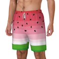 thumbnail image 2 of Uemuo Watermelon Pattern Mens Swim Trunks Quick Dry Board Shorts with Mesh Lining, Stretch Beach Shorts Quick Dry No-Chafing Board Shorts-Medium, 2 of 9