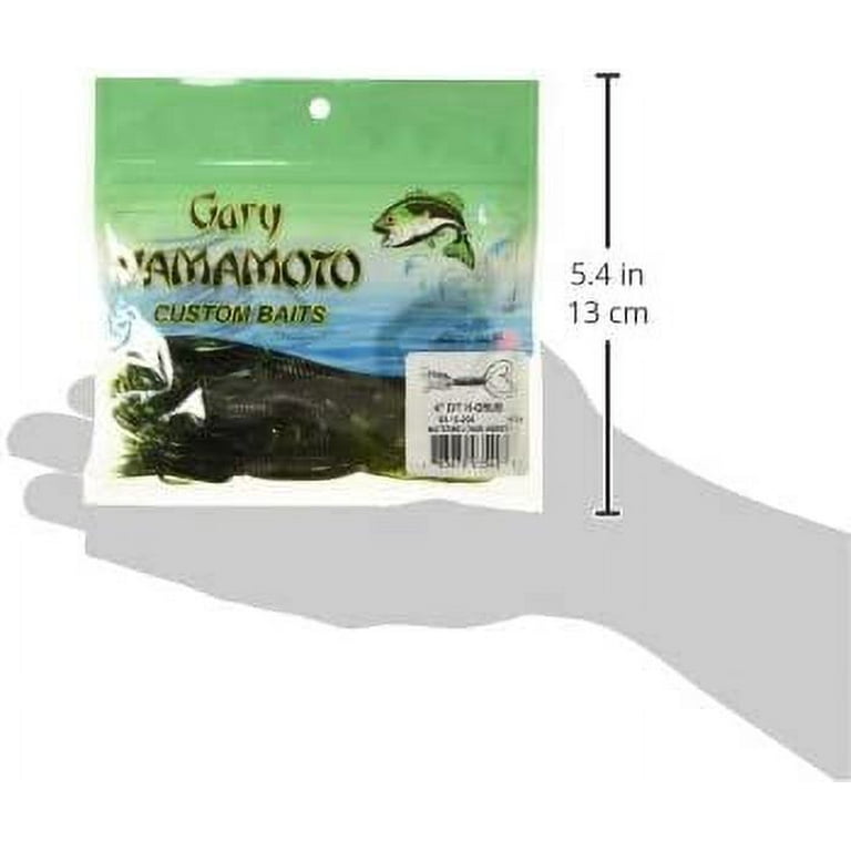 Yamamoto Baits Double Tail Hula Grub, 10 Pack, 4in, Watermelon with Large  Black