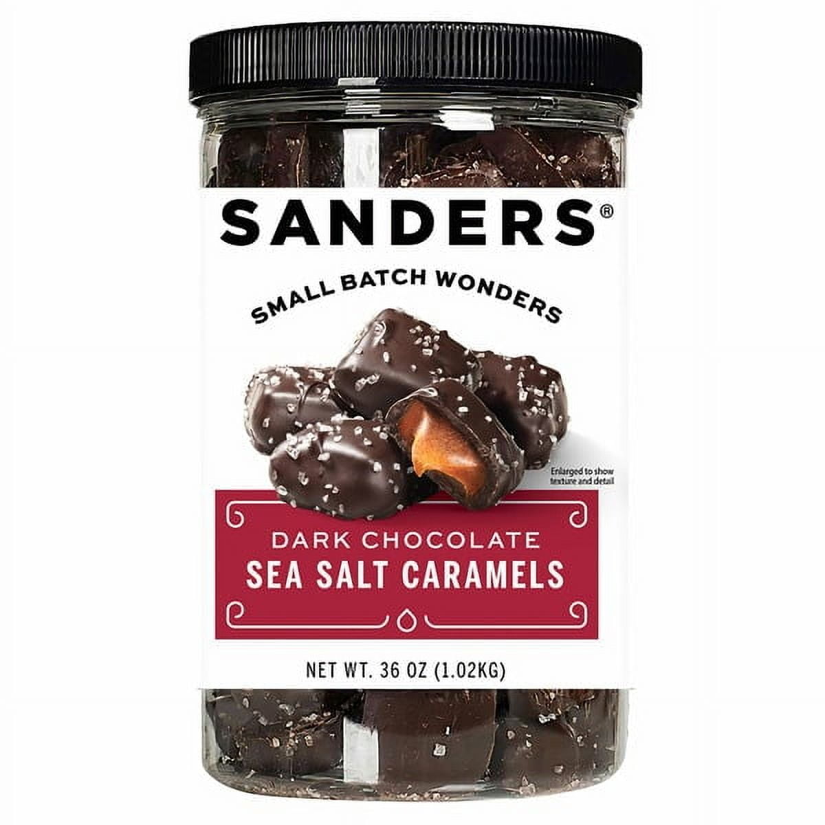 Lake Champlain Dark Chocolate Sea Salt Caramels - 20 Pieces, 7 Oz, Gourmet Gift Box, Made In Vermont