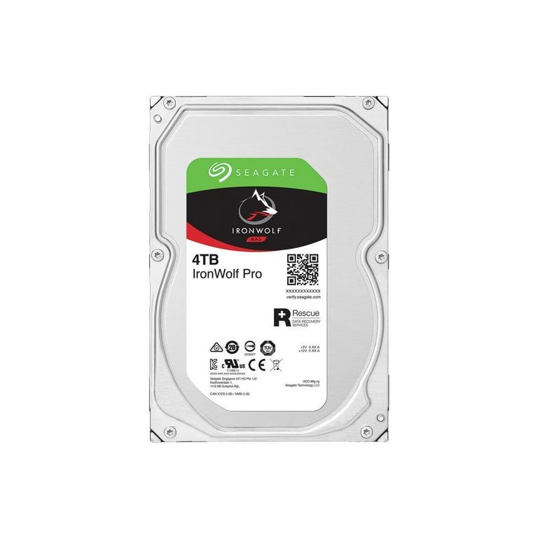 Seagate IronWolf Pro 4TB NAS Hard Drive 7200 RPM 256MB Cache CMR SATA  6.0Gb/s 3.5