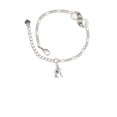 thumbnail image 2 of Delight Jewelry Silvertone Small Gymnast Balance Beam Silver-tone Paw Infinity Link Chain Bracelet, 6"+2" Extender, 2 of 3