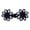 Black, variant on Chinese Flower Knot Frog Buttons Sewing on Closure Fasteners for Traditional Cheongsam Scarf Cardigan Sweater Garments
