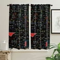 thumbnail image 3 of Mathematics Formula Chart Small Curtain Rod Pocket Short Curtains Half Drapes Partition Cabinet Door Window Curtains Home Decor, 3 of 6