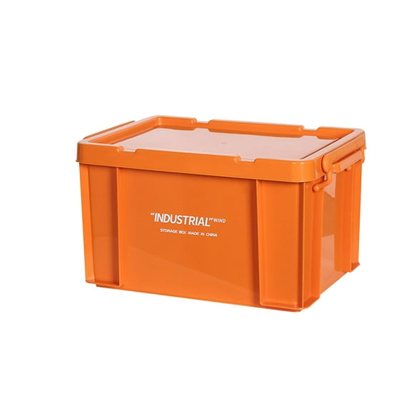 Camping Storage Box Stackable Storage Container Heavy Duty Storage Bin Organizer Orange