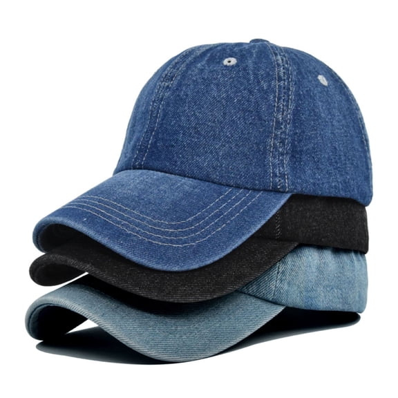 Mens Hat Only Moment Womens Hats Baseball Caps Cotton Vintage Adjustable Washed Distressed Denim Baseball Hat Blue,One Size