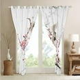thumbnail image 4 of Japanese Style Curtains & Drapes Chic Cherry Blossoms Curtains, Grey White Marble 30%-50% Blackout Curtains Oriental Exotic Style Living Room Curtains, Wild Crane Window Curtains, 4 of 6
