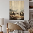 thumbnail image 2 of Designart "Nomadic Charm of Bohemian Village I" Abstract Print on Natural Pine Wood, 2 of 5