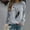 Gray, variant on Up to 50% off Botrong Winter Womens Casual Long Sleeve Tops Ladies Christmas Print Sweatshirt Blouse Gifts for Family