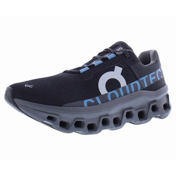 ON Cloudmonster Mens Shoes Size 7.5, Color: Black/Niagara
