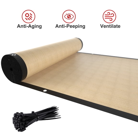 3 ft x 50 ft Privacy Fence Screen Garden Yard Windscreen Mesh Shade Cover Sand