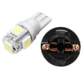 thumbnail image 3 of 10X T10 White 5050 194 LED Bulbs Inst Ent Gauge Cluster Dash Light With Socket, 3 of 5