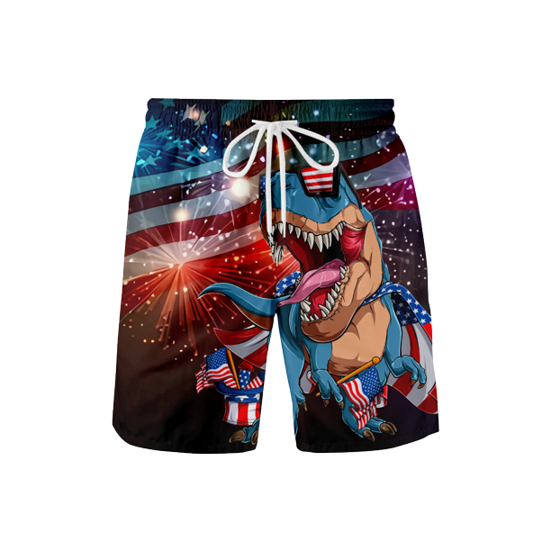 FABOTD Boy's and Mens Beach Shorts Independence Day Beach Shorts