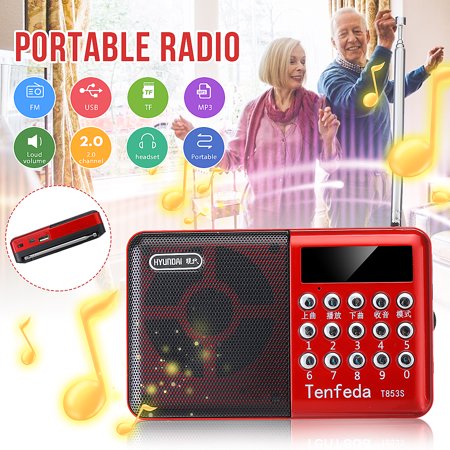 Mini Portable Handheld Multimedia Radio Digital FM USB TF MP3 Player ...