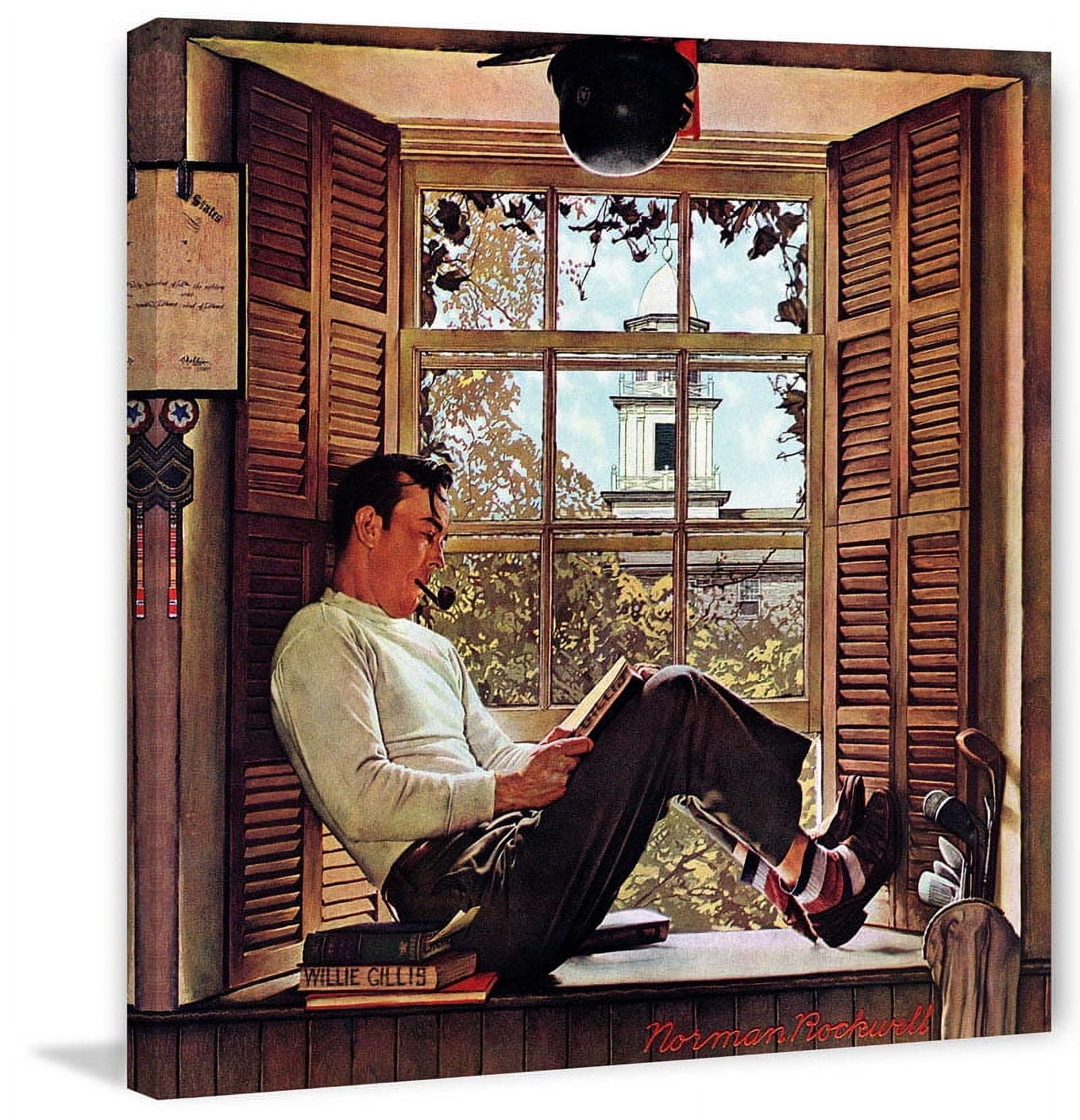 Marmont Hill "Willie Gillis in College" by Norman Rockwell Painting Print on Canvas