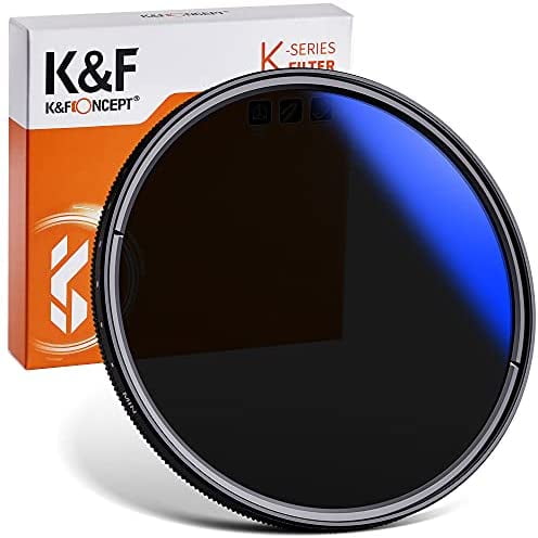 K&F Concept 46mm ND Filtre Slim Variable ND2-ND400 Filtre Fader Réglable Neutre Densité Slim Étanche Optique
