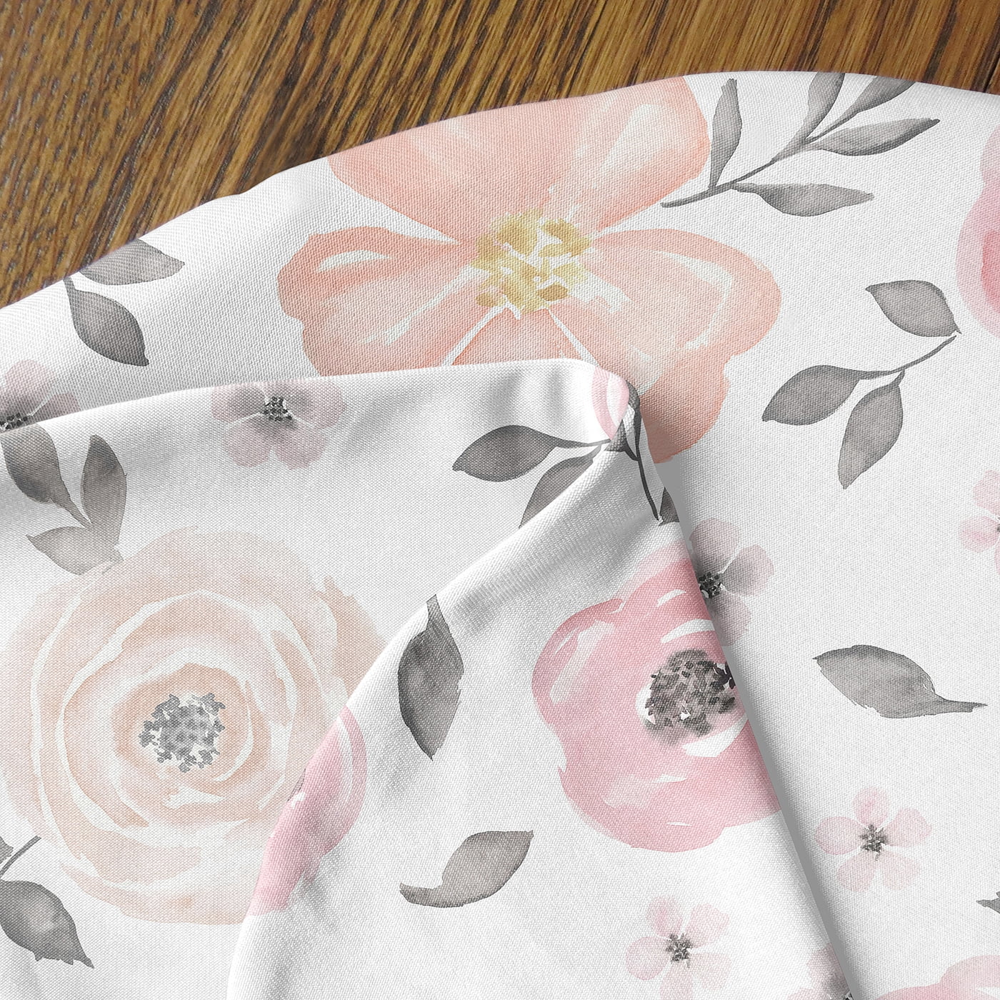 Sweet Jojo Designs Watercolor Floral Pink and Grey Nursing Pillow Cover Case (Pillow Not Included) (Pillow NOT Included)