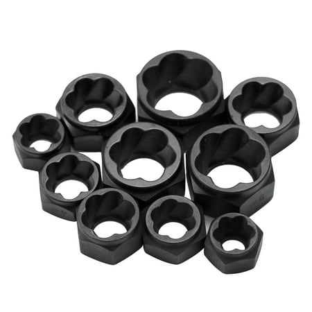 

Htovila 10pcs Damaged Bolt Nut Screw Remover Tool Kit Damaged Bolt Removal Set Damaged Bolt Nut Screw Removal Socket