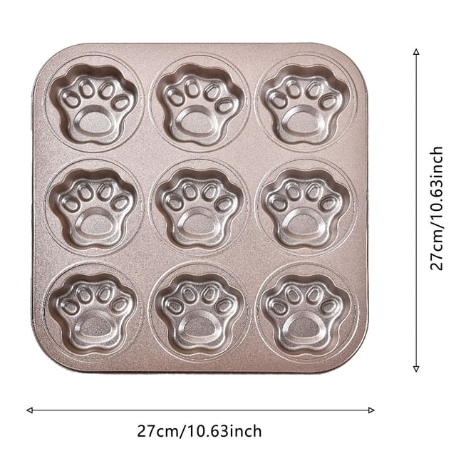 JJKBVCLO Moule en Métal pour la Cuisson Standard Moule à Cupcakes Antiadhésif 9 Tasses avec Poignée Moule en Métal Inodore pour la Cuisson de Cupcakes aux Oeufs Moule pour la Cuisson Empreintes de Petit Lapin Moule à Mini Gâteaux en Forme de Cochon