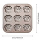 thumbnail image 2 of Molde Metálico Para Hornear Molde Para Magdalenas Antiadherente Estándar De 9 Cavidades Con Asa Horneado Metálico Inodoro Para Magdalenas De Huevo Molde Para Hornear Huellas De Conejito Molde Para M, 2 of 3