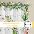 thumbnail image 6 of Spring Botanical Kitchen Curtains Window Panels, Garden Birds Floral Leaves Gray Woodn Insulated Window Treatment Curtain, Grommet Curtains for Bedroom/Living Room/Bathroom, 2 Piece 52"Wx45"L, 6 of 8