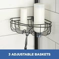 Mainstays 3Shelf Tension Pole Steel Shower Caddy, OilRubbed Bronze