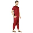 thumbnail image 2 of Inkmeso SolidPajama Set For Mens Short Sleeve Sleepwear Round NeckNightwearPj Set, 2 of 7