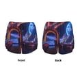 thumbnail image 3 of Balery Futuristic Bar Space View Pattern Women's Running Shorts with Liner 2 Pockets Elastic Workout Athletic Gym Yoga Shorts-X-Large, 3 of 7