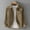 Khaki, variant on ZZwxWA Mens Corduroy Button Down Jacket Solid Color Casual Long Sleeve Shirts Ribbed Lightweight Jacket Tops up to 45% Off