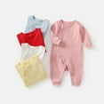thumbnail image 6 of LYMAYTER Infant Cotton One-Piece Newborn Soft Long Sleeve Romper Unisex Spring Fall Crawling Clothes for 0-24 Months, 6 of 7