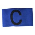thumbnail image 1 of Brazalete de capitán de fútbol azul de nailon elástico para liderazgo deportivo en el campo, 1 of 3
