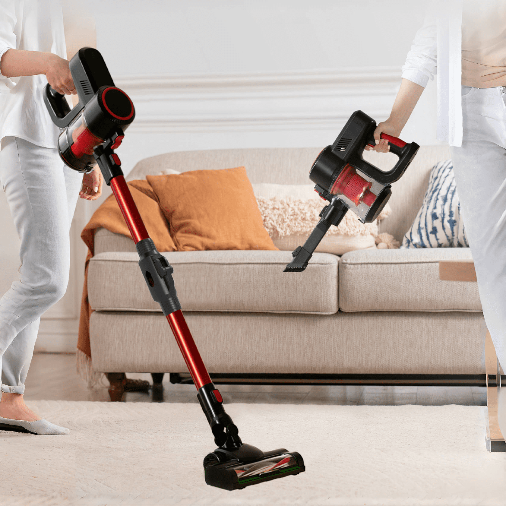 Texous Brushless Cordless Vacuum Cleaner Lightweight Bendable for Carpet Hard Floor Pet Hair House Cleaning P8