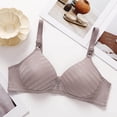 thumbnail image 5 of Yijfswar Womens Bras V Neck Wireless Striped Push Up Bra Soft Cup Comfortable Everyday Bras with Adjustable Strap, 5 of 7