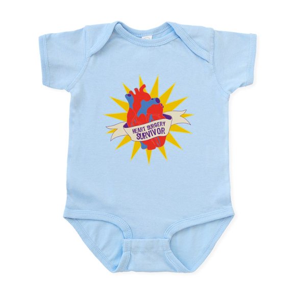 CafePress - Heart Surgery Survivor Infant Bodysuit - Baby Light Bodysuit, Size Newborn - 24 Months