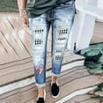 thumbnail image 4 of Vedolay Jeans for Women High Waisted Capri Jeans Baggy Straight Leg Cropped Denim Pants,A XXL, 4 of 5