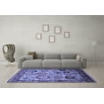 thumbnail image 3 of Ahgly Company Machine Washable Indoor Rectangle Oriental Blue Industrial Area Rugs, 2' x 3', 3 of 4
