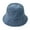 Blue, variant on HUANLEDASH Denim Fisherman Hat Retro Style Unisex Sun Protection Basin Hat Flat Top Short Brim Solid Color Thin Bucket Hat