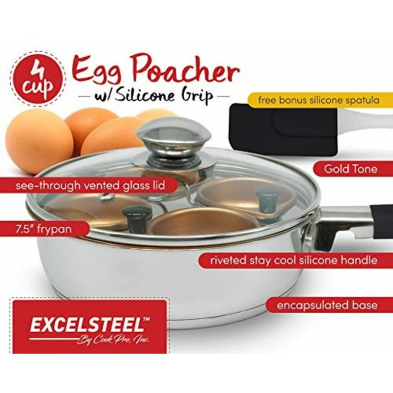 4 Egg Pan  Cooks Standard Egg Poacher Pan with Lid