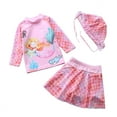 thumbnail image 1 of Baby/Toddler Girls Mermaid Swimsuit Rashguard Set Long Sleeve UPF 50+ ,CM25-12BT Size 3T, 1 of 5