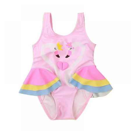 

Girls Swimsuit One Piece Ruffle Bathing Suit Girls Swimwear Print