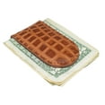 thumbnail image 2 of Men's Slim Croco Leather Strong Magnetic Money Clip Croco Tan, 2 of 6