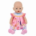 thumbnail image 7 of AlevRam 3 Pack 18 inch Doll Summer Outfits – Cute Bird and Cloud Print Dress, Bunny Sleeping on Moon Swimsuit with Swim Cap, Unicorn Print Romper – Fits for 18 inch Dolls, 7 of 7