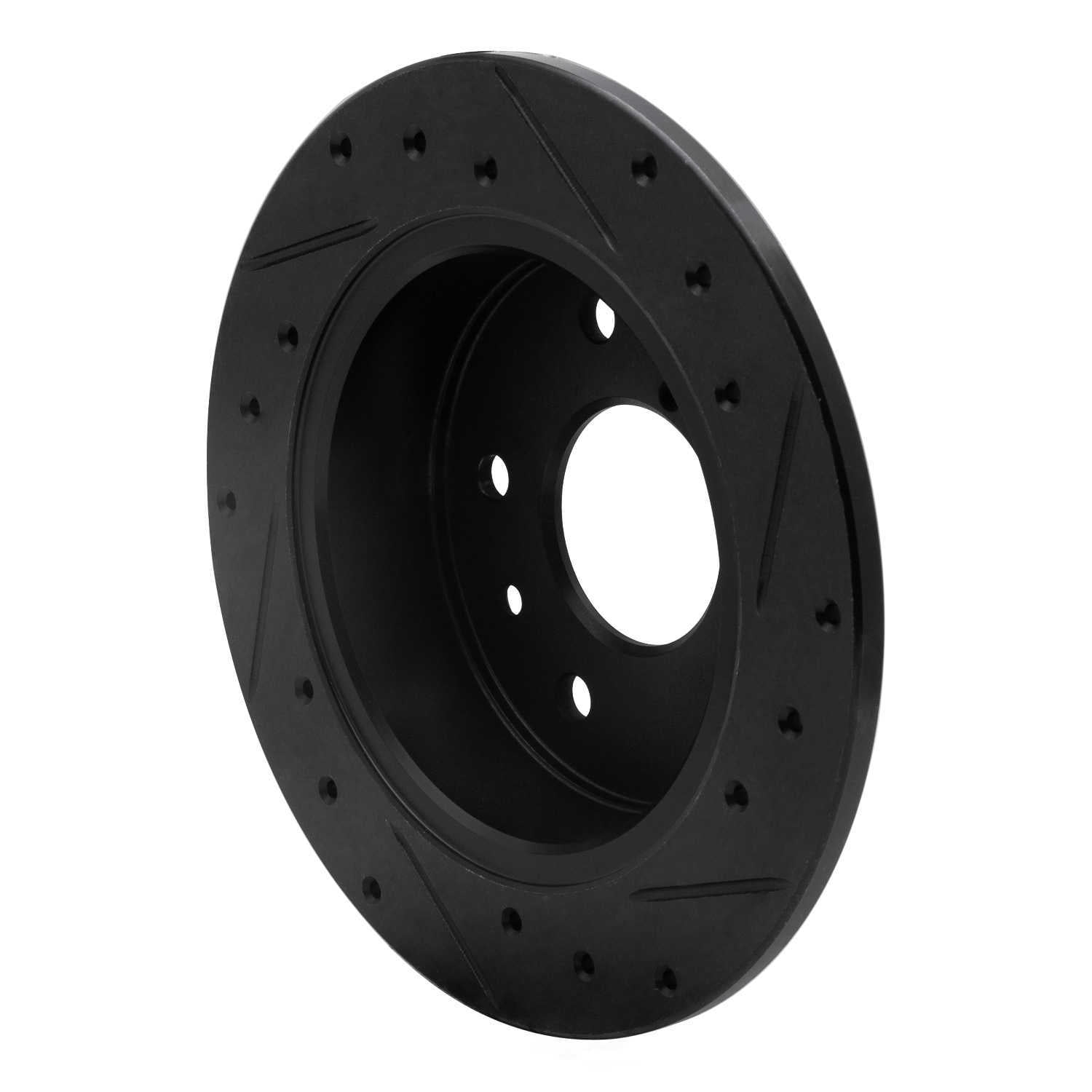 Dynamic Friction Company 633-80024L DFC Brake Rotor - Drilled And Slotted - Black