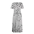 thumbnail image 7 of LWavelet Women's Plus Size Bohemian Patchwork Maxi Dress Short Sleeve Tie Waist Casual Ethnic Dress with Pockets Blue 2XL, 7 of 7