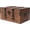 Brown, variant on Vintage Wooden Decorative Treasure Chest with Lock, Brown, 12.2" x 7.1" x 7.1" Storage Box
