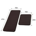 thumbnail image 5 of AOACreations Memory Foam Bath Rug, Bathroom Mat Set of 2 Pcs, Runner and Small, Dark Brown, 5 of 8